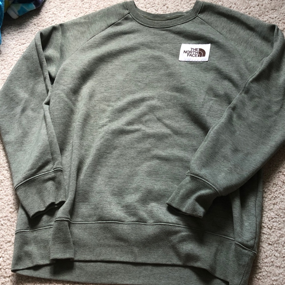 North face women’s green crew neck
